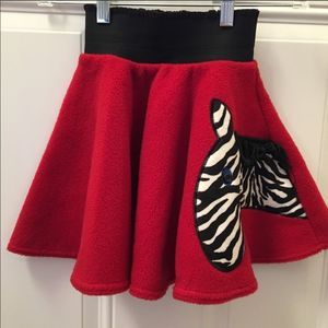 Red Skirt with Zebra